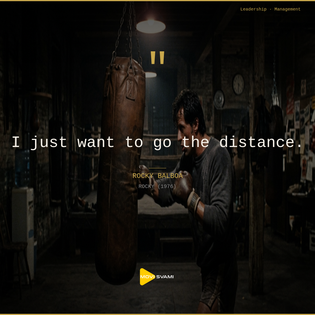 Go the Distance: Why Leaders Should Redefine Victory Like Rocky Balboa