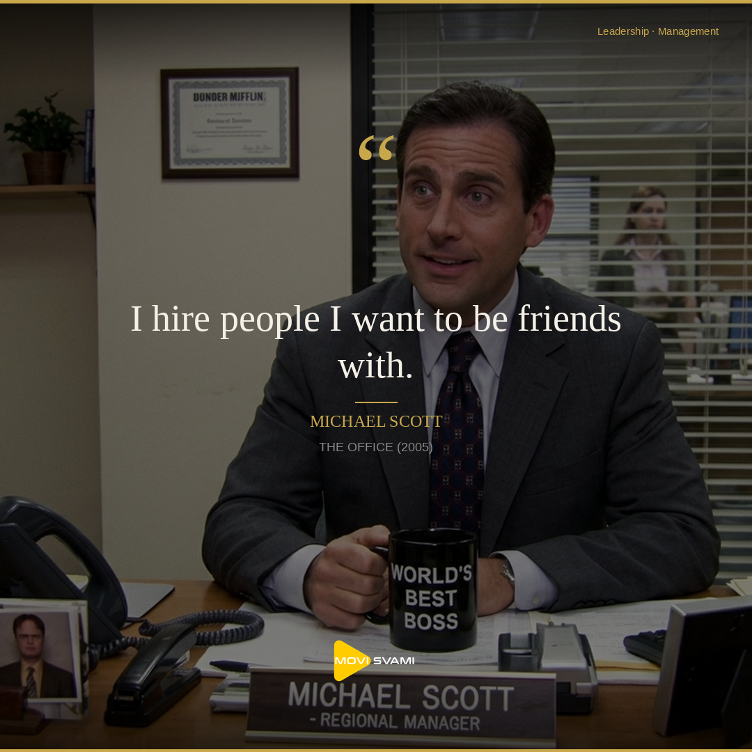 Michael Scott's 'Hire for the Vibe' Strategy Michael Scott’s ‘Hire for the Vibe’ Strategy